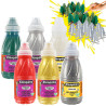 3134725018150 - PACK NOEL 4 FLACONS PEINTURE ACRYLIQUE COLORIS ASSORTIS + 2 FLACONS GEL PAIL