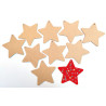 3760002574974 - 10 ETOILES BOIS A SUSPENDRE 129X123MM