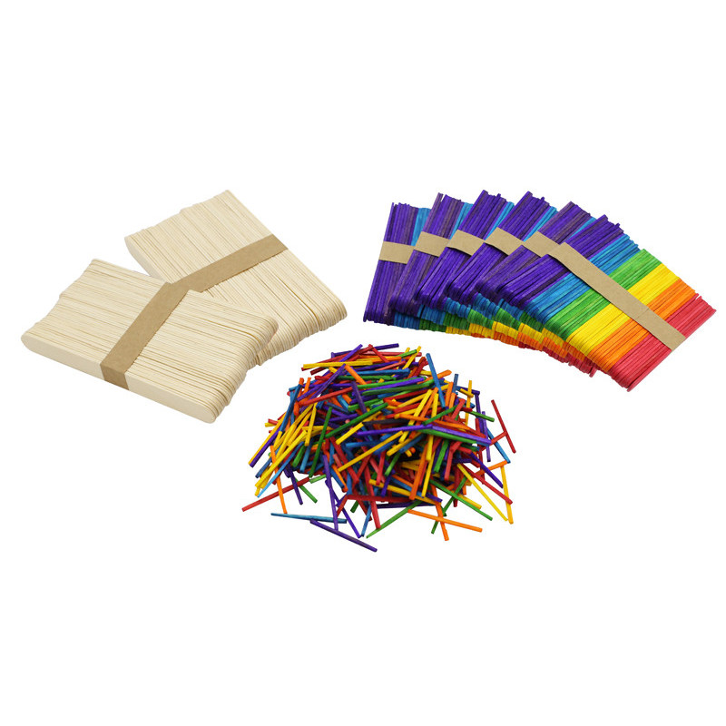 3700773320394 - SCHOOLPACK 1400 BÂTONNETS ET ALLUMETTES BOIS TAILLES, FORMES ET COLORIS ASSORTIS