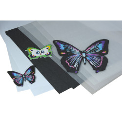 3700773312900 - 7 FEUILLES PLASTIQUE DINGUE NOIR 20X26CM