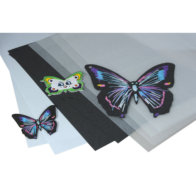 3700773312900 - 7 FEUILLES PLASTIQUE DINGUE NOIR 20X26CM