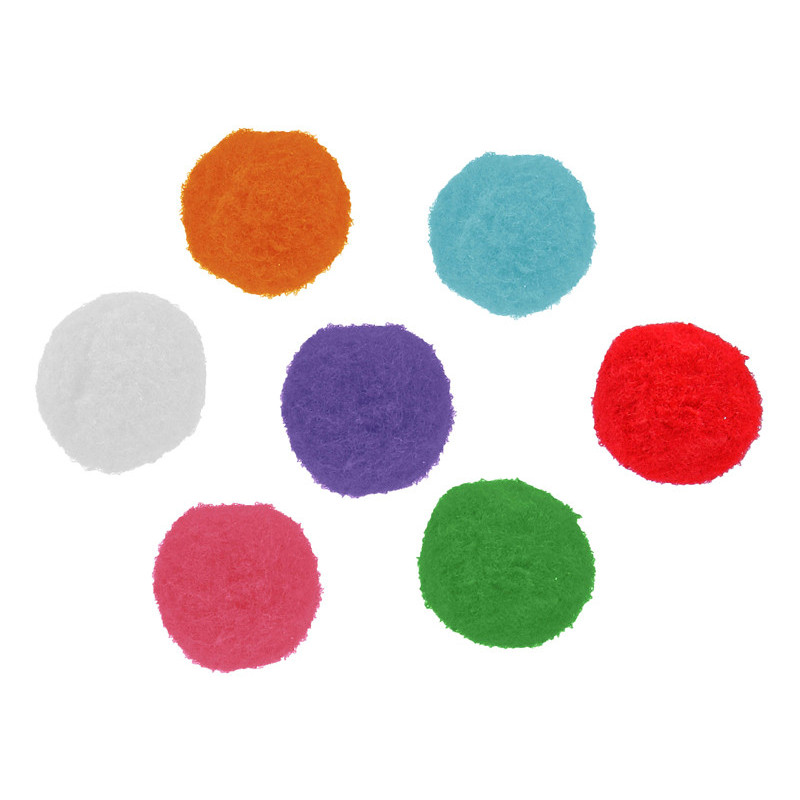 8428885390610 - 50 POMPONS 50MM COLORIS ASSORTIS