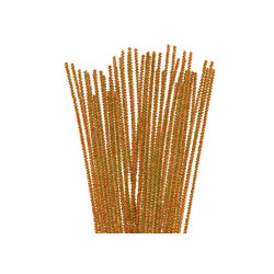 8428885390313 - 25 CHENILLES METALLIQUES OR 6MMX30CM