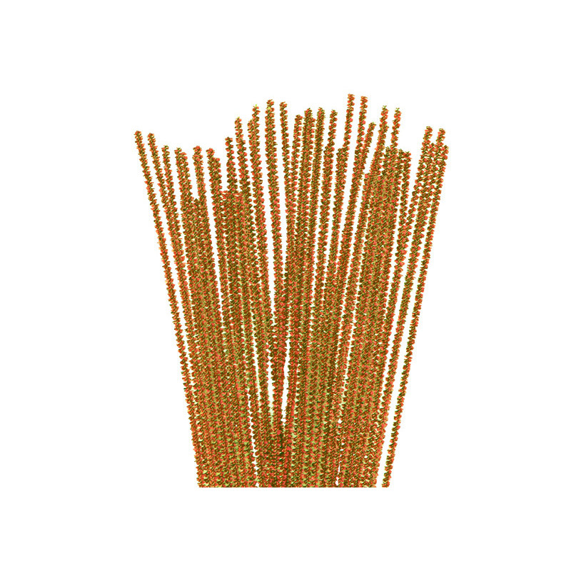 8428885390313 - 25 CHENILLES METALLIQUES OR 6MMX30CM