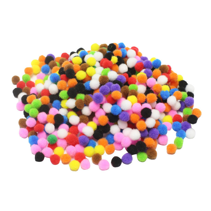 3700773321544 - 1000 POMPONS 10MM 10 COLORIS VIFS ASSORTIS