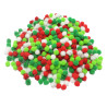 3700773321575 - 1000 MINI POMPONS NOËL 10MM 4 COLORIS ASSORTIS