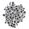 3700773321926 - 150 YEUX MOBILES RONDS NOIR ADHESIFS 3 TAILLES ASSORTIES