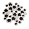 3700773322190 - 30 YEUX MOBILES RONDS NOIR ADHÉSIF 2 GRANDES TAILLLES ASSORTIES