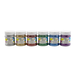 3700773321957 - PAILLETTES BIODEGRADABLES ULTRA FINES CLASSPACK 6 FLACONS X 22G COLORIS ASSORTIS