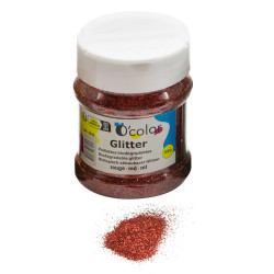 3700773322237 - PAILLETTES BIODEGRADABLES ULTRA FINES FLACON 100G COLORIS ROUGE