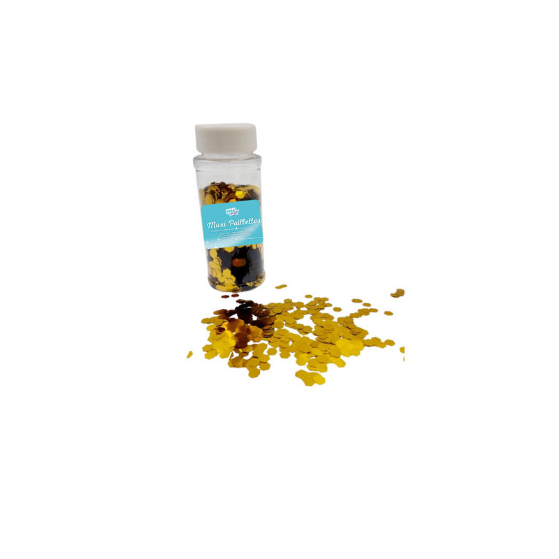 3700010421464 - PAILLETTES NID D'ABEILLE TUBE 100G COLORIS OR
