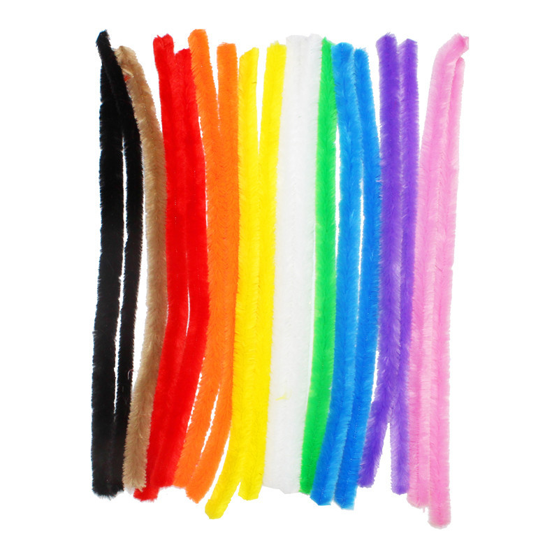 3701385300927 - 18 CHENILLES 15MM COLORIS ASSORTIS