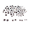 3701385300835 - 100 YEUX MOBILES RONDS NOIR ADHÉSIFS TAILLES ASSORTIES