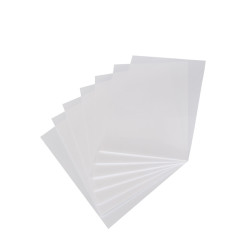 3700773300204 - 7 FEUILLES PLASTIQUE FOU BLANCHES 20X30CM