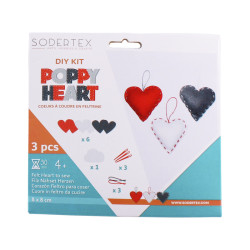 3701385300484 - 10 KITS 3 CŒURS À COUDRE