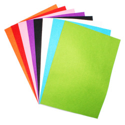 3701385302068 - 8 COUPONS FEUTRINE 3MM 24X30CM COLORIS ASSORTIS