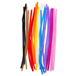 3701385300903 - 25 CHENILLES 8 MM COLORIS ASSORTIS