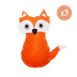 3701385302037 - KIT DIY 3 RENARDS FOXY À FABRIQUER