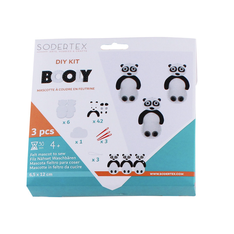 3701385300781 - KIT DIY 3 PANDAS BOOLY À FABRIQUER