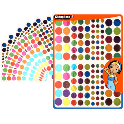 3134725015586 - 744 GOMMETTES RONDES METALISÉES COLORIS ASSORTIS