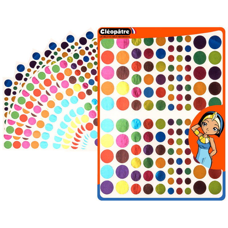 3134725015586 - 744 GOMMETTES RONDES METALISÉES COLORIS ASSORTIS