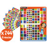 3134725015593 - 744 GOMMETTES CARRÉES METALISÉES COLORIS ASSORTIS