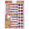 8410782187691 - 624 GOMMETTES KRAFT RONDES TAILLES ET COLORIS ASSORTIS