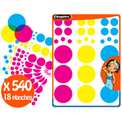 3134725023475 - 540 GOMMETTES CHROMATIQUES TRANSLUCIDES POUR APPRENDRE LES COULEURS