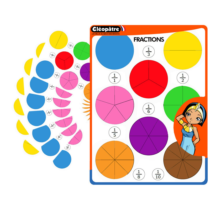 3134725018617 - 702 GOMMETTES FRACTIONS 8 COULEURS