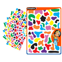 3134725024427 - 900 GOMMETTES SPLASH FORMES, TAILLES ET COLORIS ASSORTIS