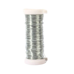 8428885155912 - FIL METALLIQUE ARGENT BOBINE 28M
