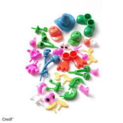 8714181039156 - ACCESSOIRES DE MODELAGE FUNNY CHARACTERS (ENV. 128 PIECES)