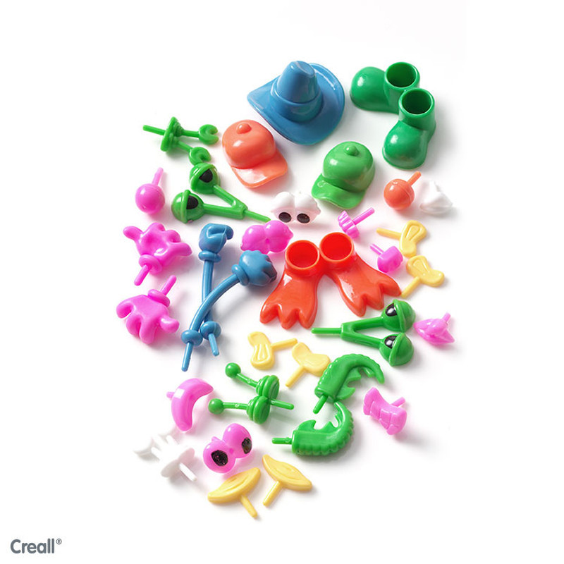 8714181039156 - ACCESSOIRES DE MODELAGE FUNNY CHARACTERS (ENV. 128 PIECES)