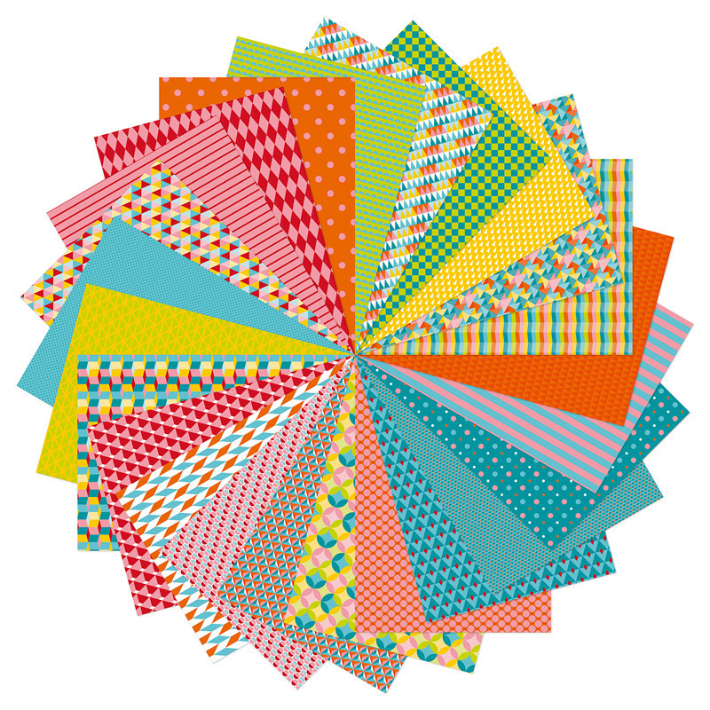 3609510581121 - 96F PAPIER IMPRIMÉS 21X29,7CM MOTIFS GÉOMÉTRIQUES