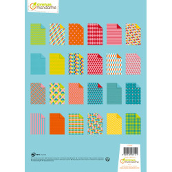 3609510581121 - 96F PAPIER IMPRIMÉS 21X29,7CM MOTIFS GÉOMÉTRIQUES