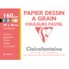 3329680967722 - POCHETTE 12F DESSIN COULEURS PASTELS 24X32 160G