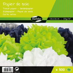 3065507711986 - 500F PAPIER DE SOIE 16X16CM ASSORTIES