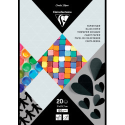 3329680972450 - BLOC PAPIER NOIR 20F 21X29,7CM 120G