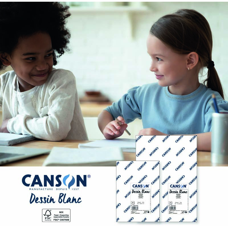 3148950144812 - 250F PAPIER DESSIN BLANC A3 200G