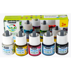 3167865990406 - ENCRE A DESSINER VEGETALE 5 FLACONS 45 ML COLORIS PRIMAIRES