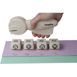 8428885378748 - SET PERFORATRICE PUNCH 4 CARTOUCHES MODELES EMOTICONES