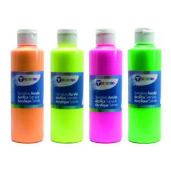 3760002572604 - ACRYLIQUE FLUO 4 FLACONS 250 ML ASSORTIS