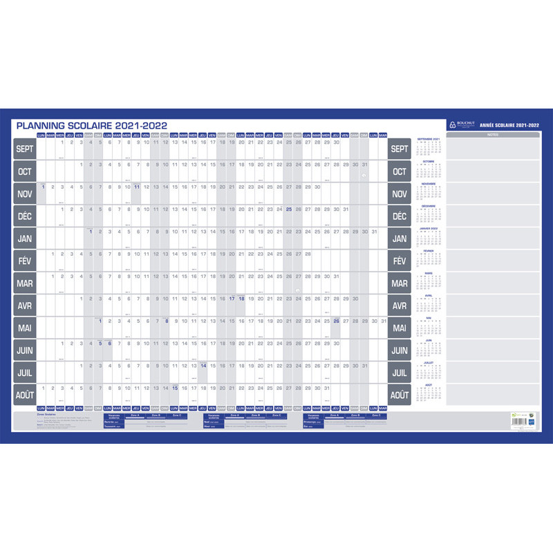 3592930026399 - PLANNING ANNUEL SCOLAIRE