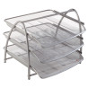 3129710009015 - 3 CORBEILLES COULISSANTES MÉTAL GRIS