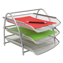 3129710009015 - 3 CORBEILLES COULISSANTES MÉTAL GRIS