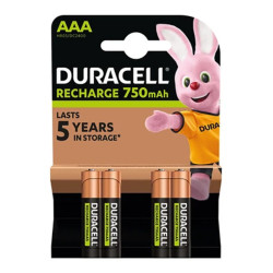 5000394090231 - DURACELL 4 PILES RECHARGEABLES AAA 750MAH