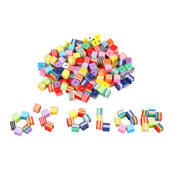 3700773314478 - 200 PERLES CUBES MULTICOLORES