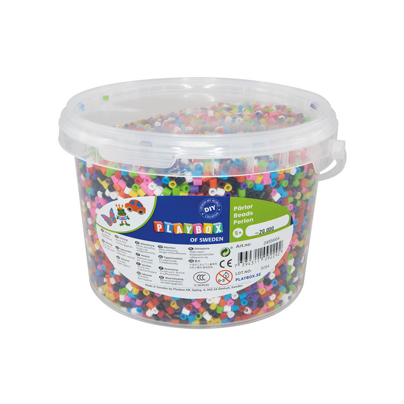4027608137026 - 20 000 PERLES A REPASSER 10 COLORIS CLASSIQUES ASSORTIS