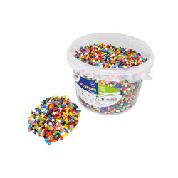 4027608137026 - 20 000 PERLES A REPASSER 10 COLORIS CLASSIQUES ASSORTIS