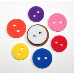 3700010419898 - 300 BOUTONS MOUSSE COLORIS ASSORTIS